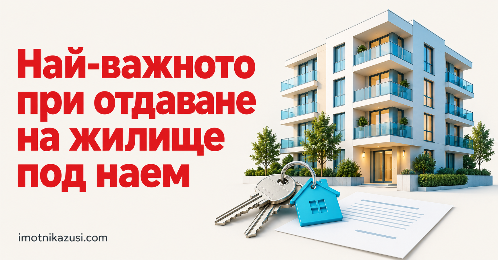 Най-важното при отдаване на имот под наем