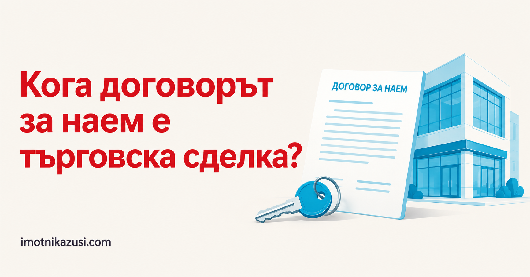 Кога договора за наем е търговска сделка?